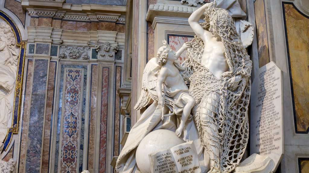 La Cappella Sansevero mostrando una iglesia o catedral, una estatua o escultura y arte