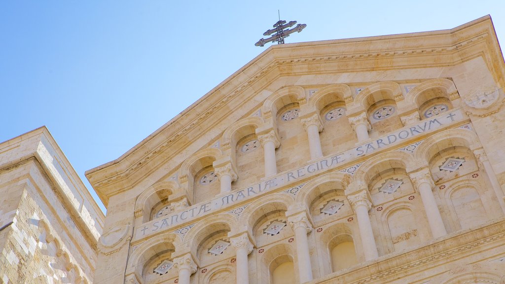 Cagliari Cathedral showing heritage architecture, religious elements and a church or cathedral