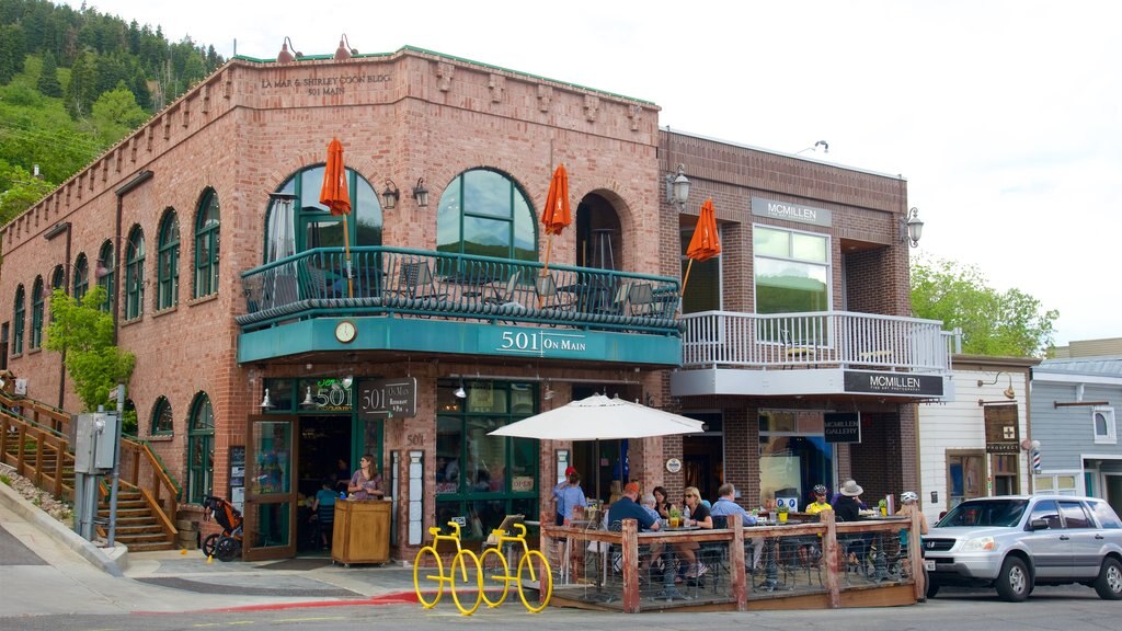 Park City featuring outdoor eating and modern architecture