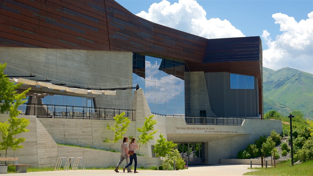 Natural History Museum of Utah showing modern architecture as well as a couple