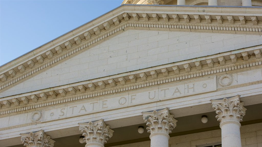 Utah State Capitol showing heritage architecture