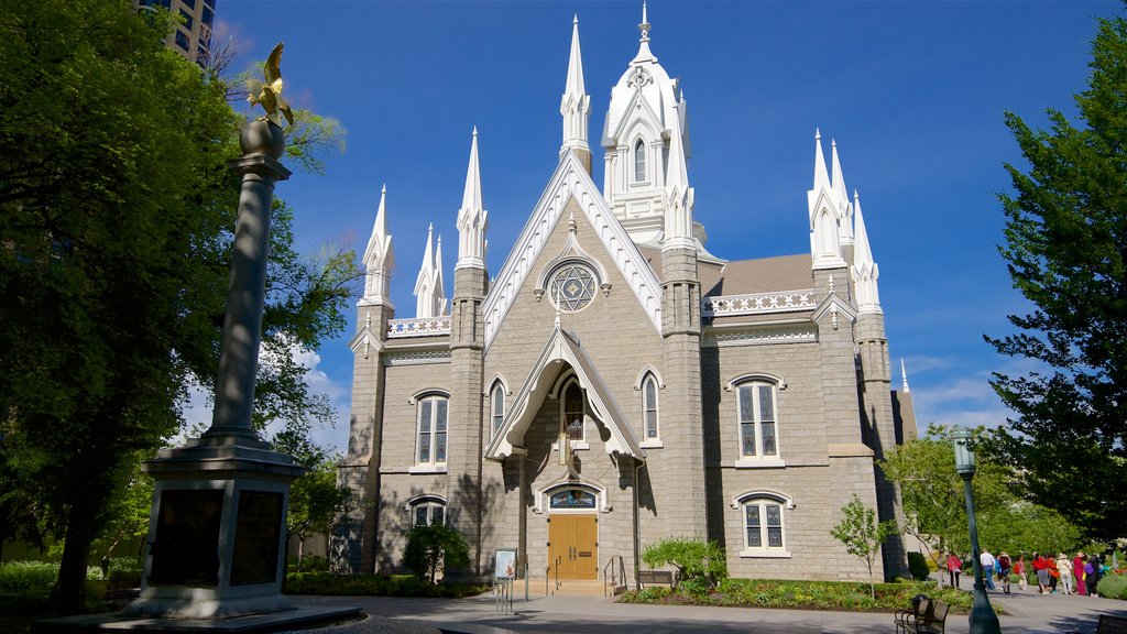 Salt Lake Assembly Hall showing a church or cathedral and heritage architecture