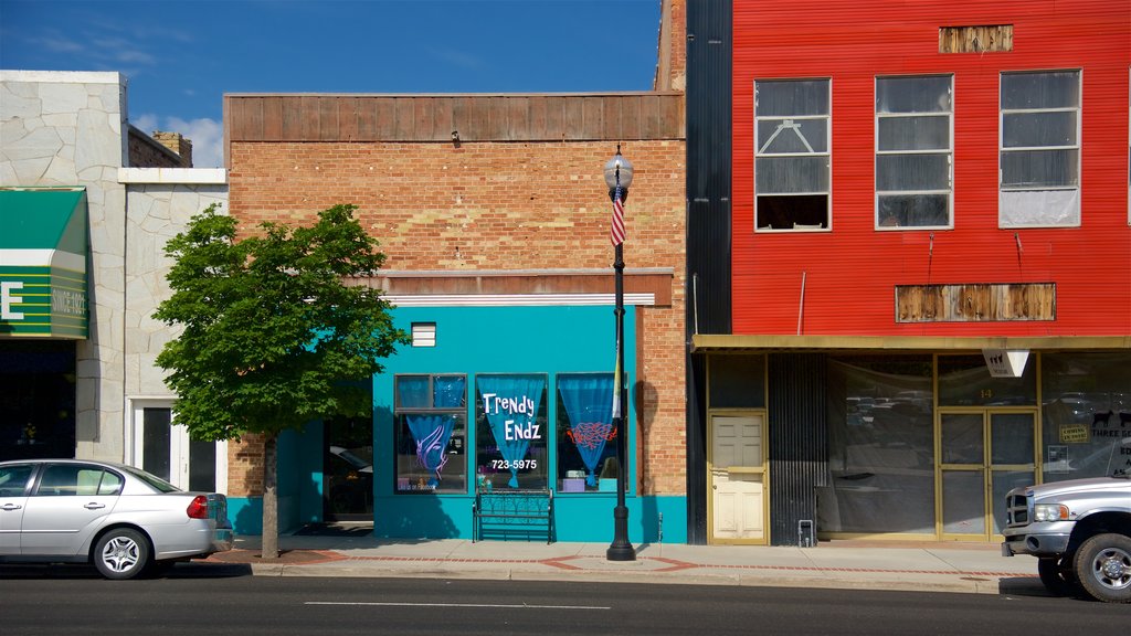 Brigham City featuring shopping and street scenes