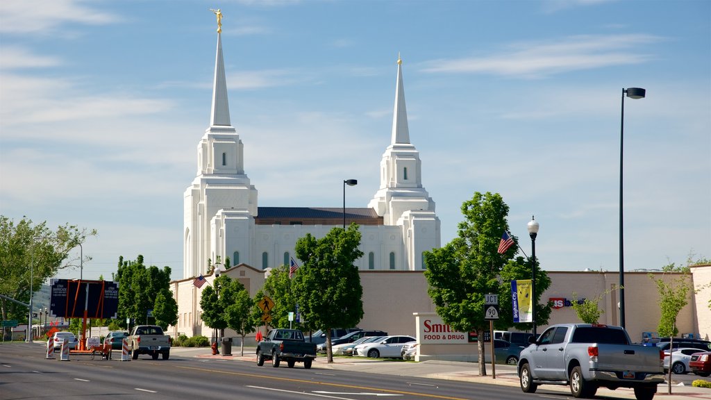 Brigham City featuring a church or cathedral