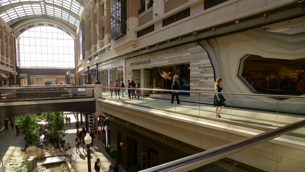 City Creek Center which includes shopping and interior views