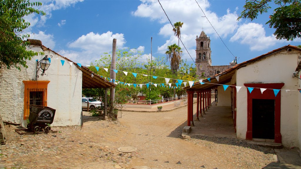 Copala que incluye una pequeña ciudad o aldea y arquitectura patrimonial