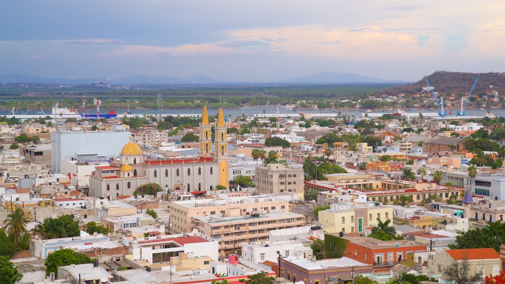 Immaculate Conception Cathedral featuring a city and skyline