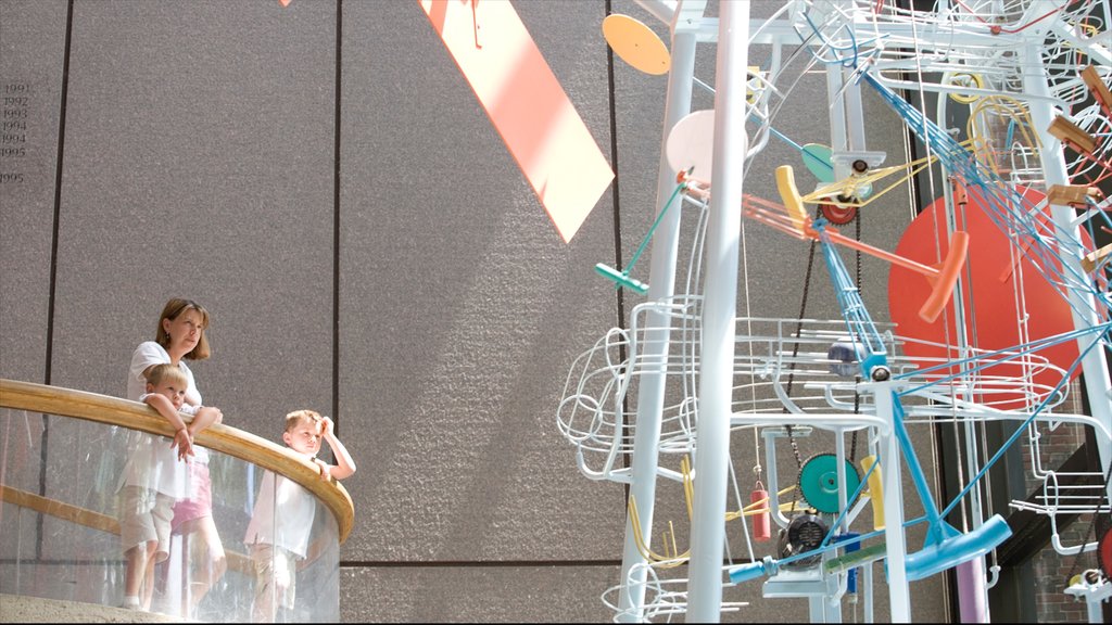 Museum of Science showing interior views as well as a family