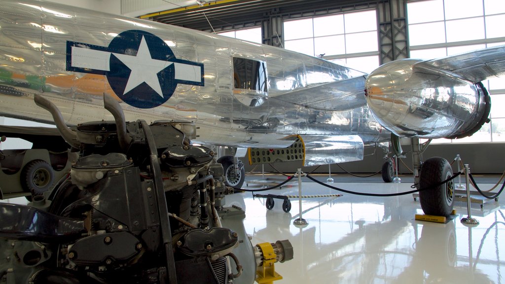 Lyon Air Museum showing interior views and aircraft