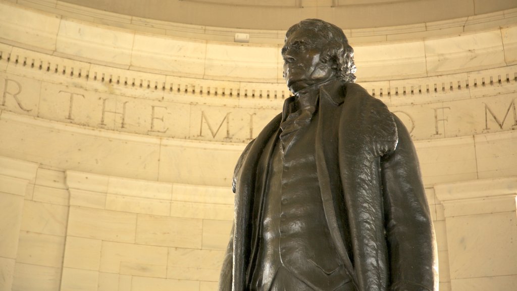 Jefferson Memorial que inclui um memorial e vistas internas