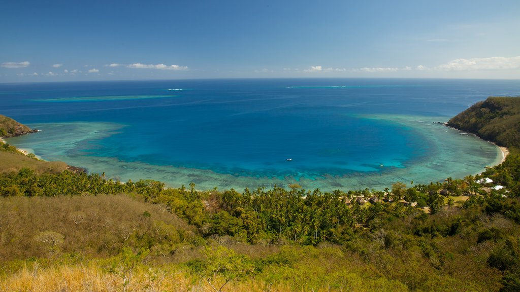 Islas Yasawas que incluye vistas de paisajes, vistas generales de la costa y escenas tropicales