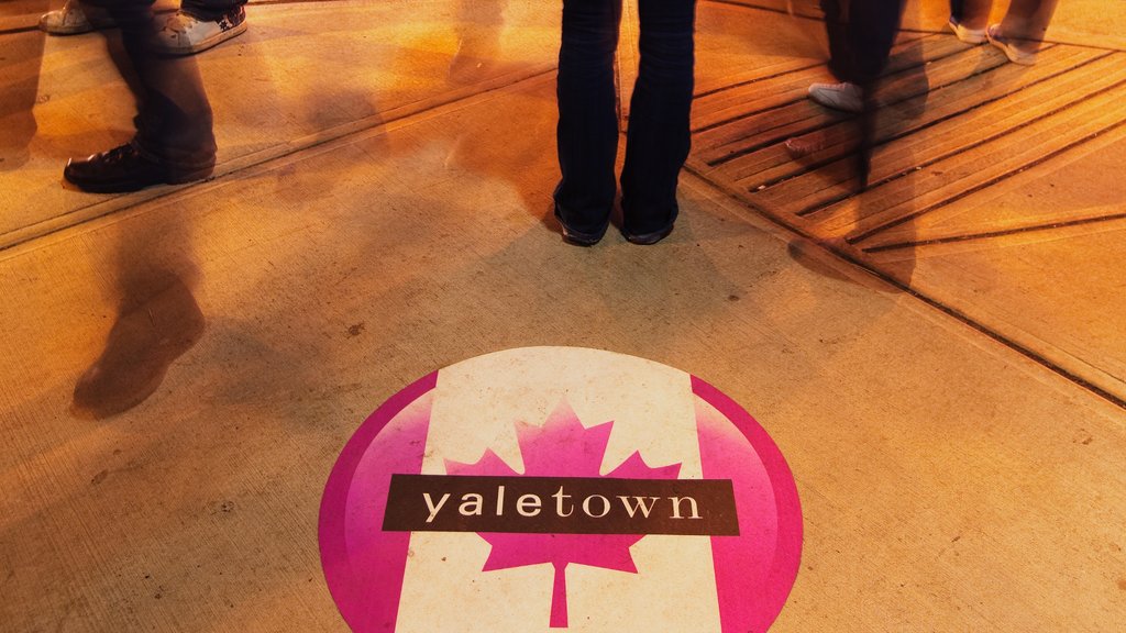 Yaletown showing signage