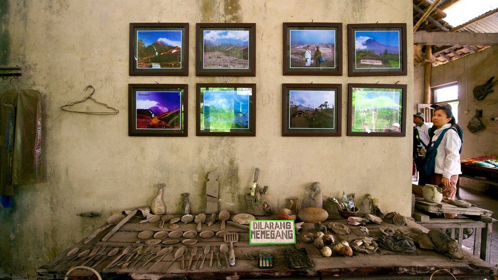 Gunung Merbabu National Park showing interior views and heritage elements as well as a small group of people