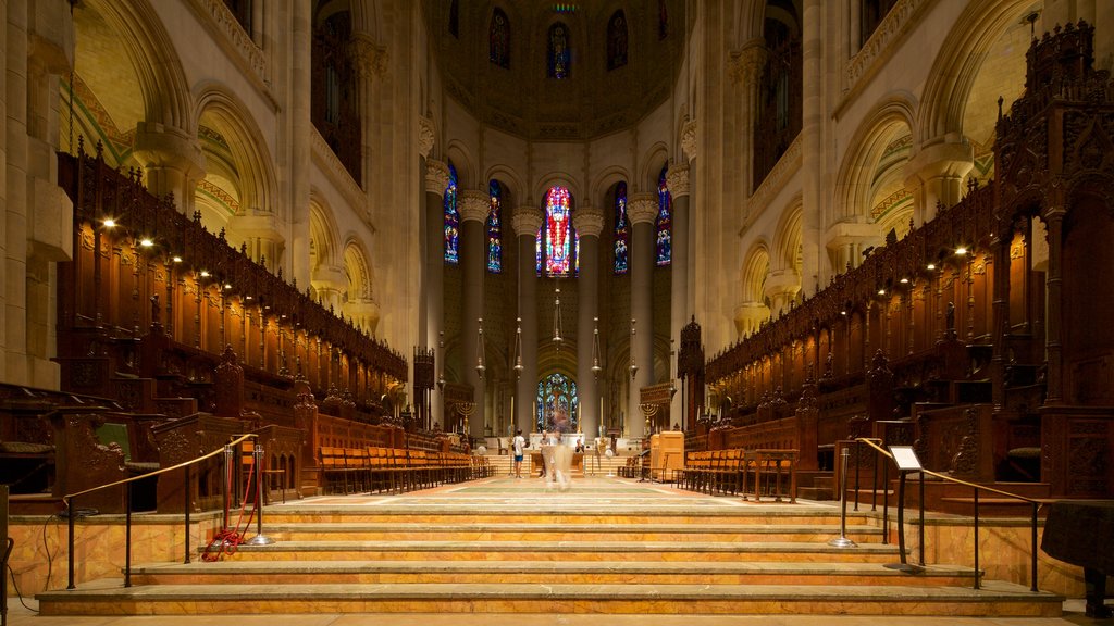 Cathedral of St. John the Divine showing interior views, a church or cathedral and heritage elements