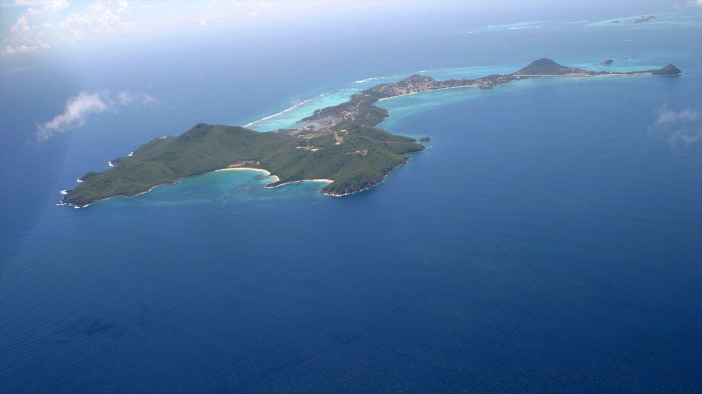 São Vicente e Granadinas que inclui paisagens da ilha