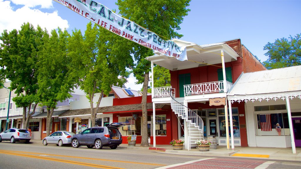 Weaverville showing signage