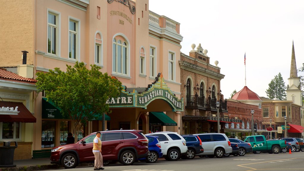 Sonoma Plaza som viser kulturarvsgenstande