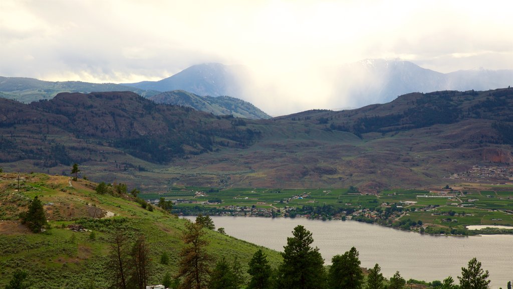 Osoyoos inclusief een meer of poel, vredige uitzichten en mist of nevel