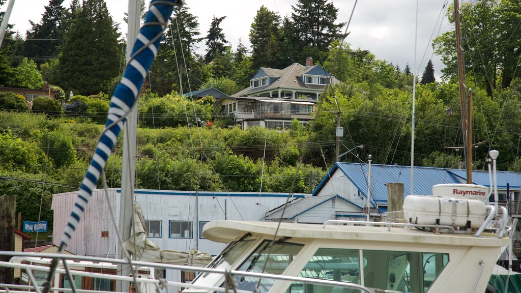 Cowichan Bay featuring a bay or harbour