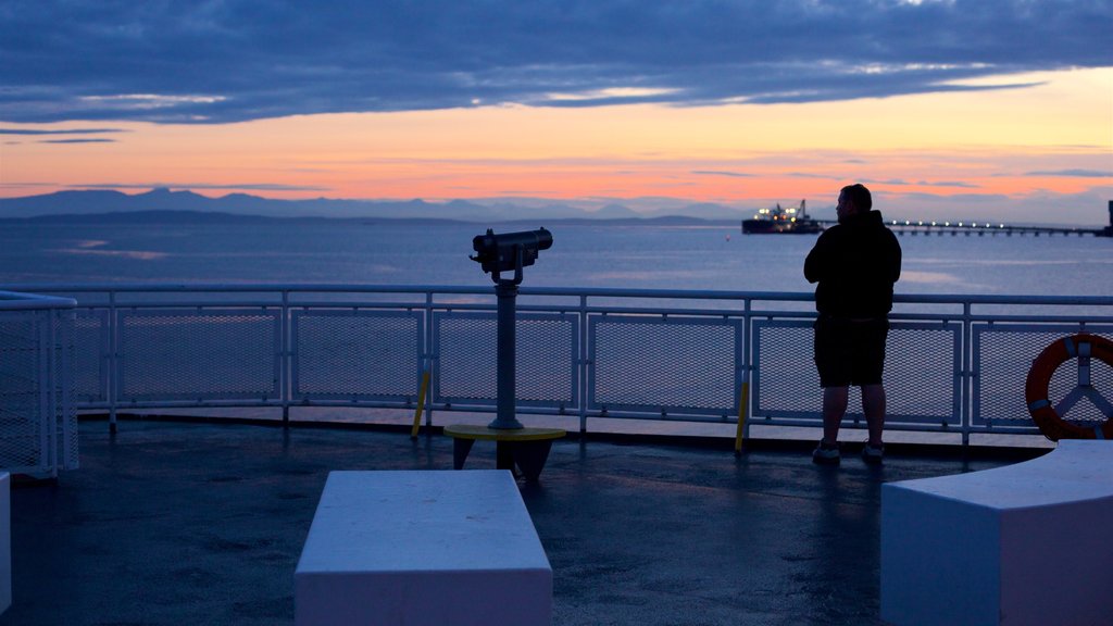 Delta showing a sunset, general coastal views and views