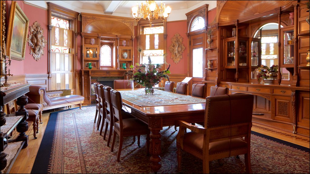 Craigdarroch Castle featuring interior views and heritage elements