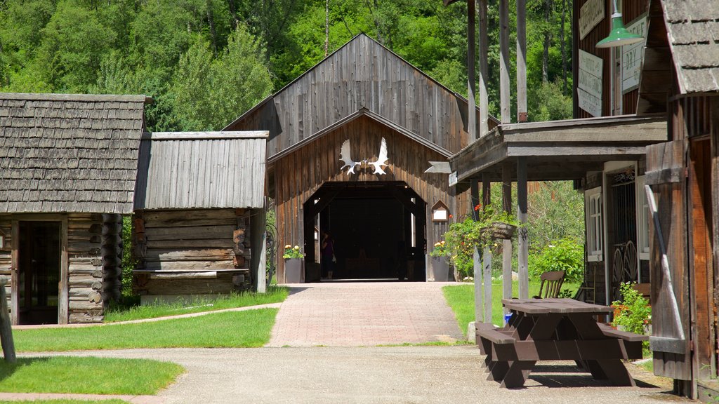 Three Valley Gap Ghost Town which includes a small town or village and heritage elements