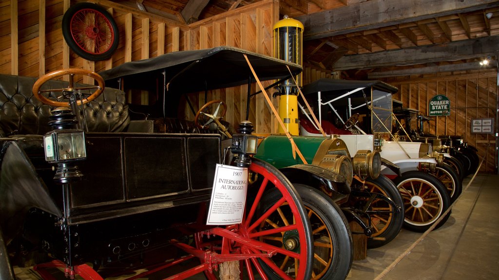 Three Valley Gap Ghost Town featuring heritage elements and interior views