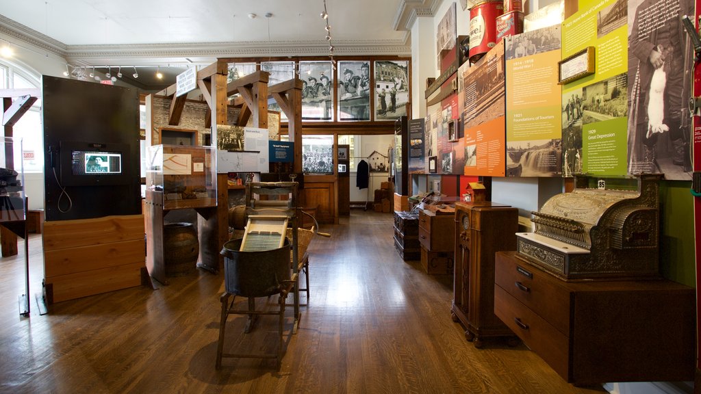 Fernie and District Museum showing heritage elements and interior views