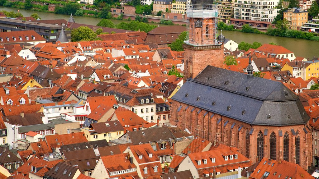 Heidelberg Church of the Holy Spirit showing heritage elements and a city