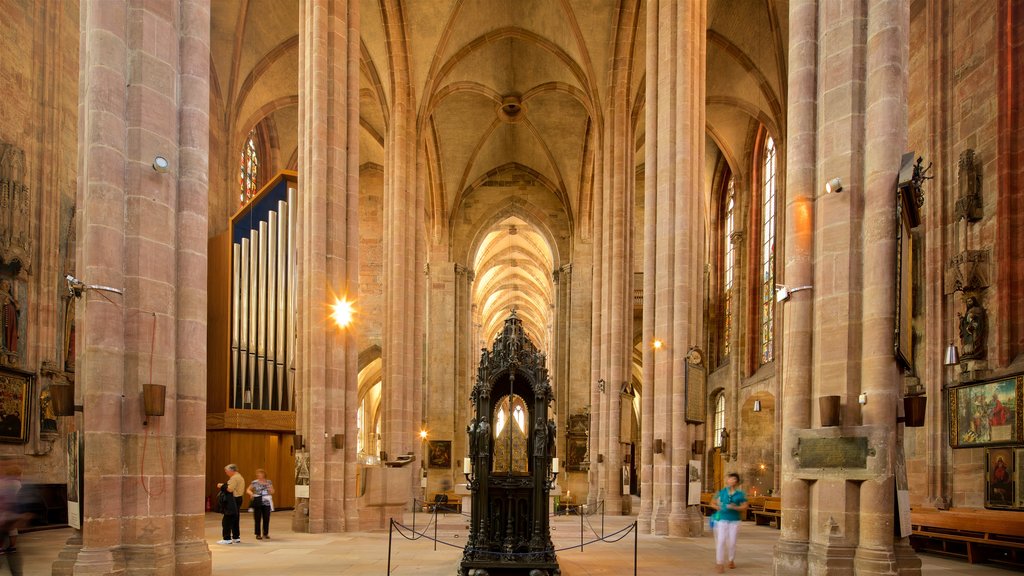 St. Sebaldus Church showing a church or cathedral, interior views and heritage elements