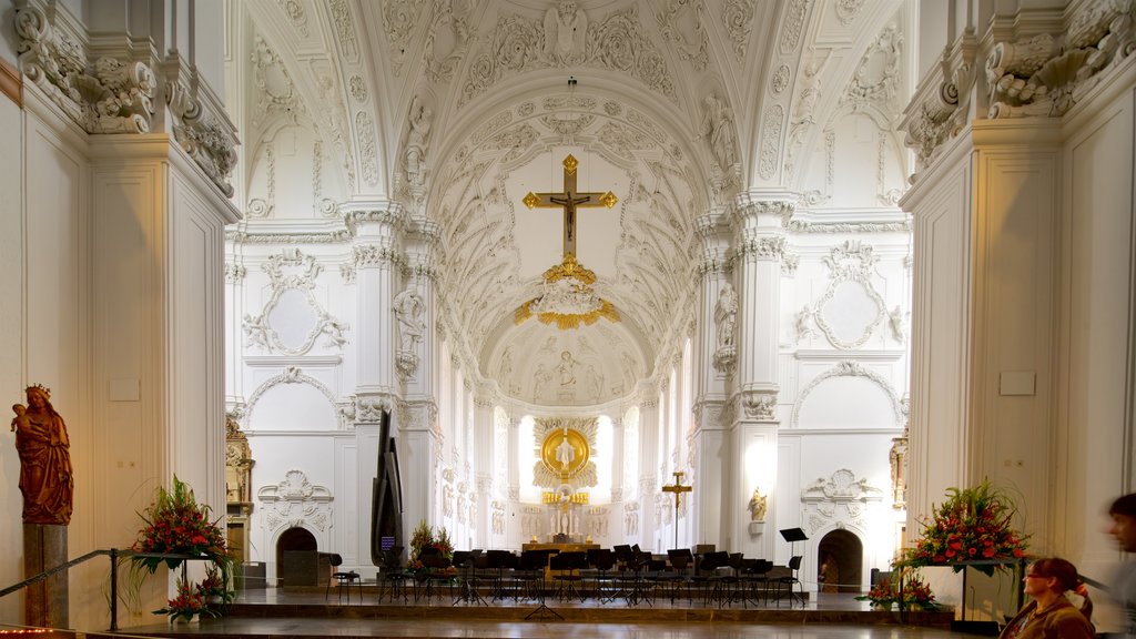 Catedral de Wurzburgo ofreciendo vistas interiores, elementos del patrimonio y una iglesia o catedral