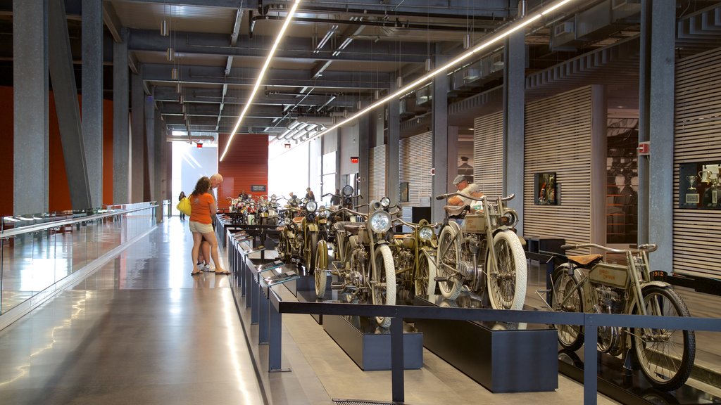 Harley-Davidson Museum showing heritage elements and interior views