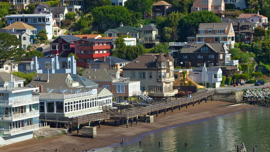 Sausalito mostrando uma cidade litorânea