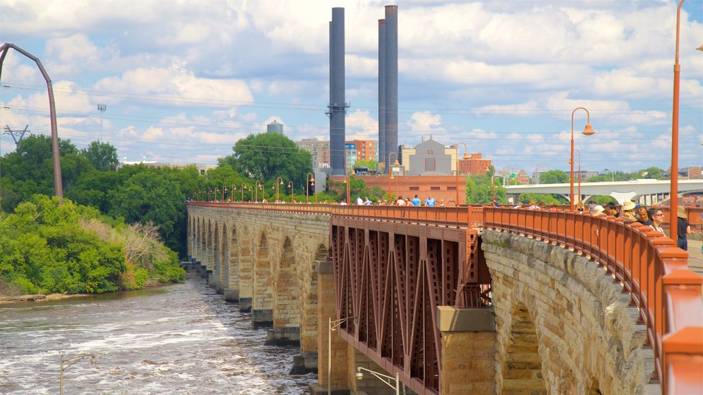 Minneapolis - St. Paul showing a river or creek and a bridge