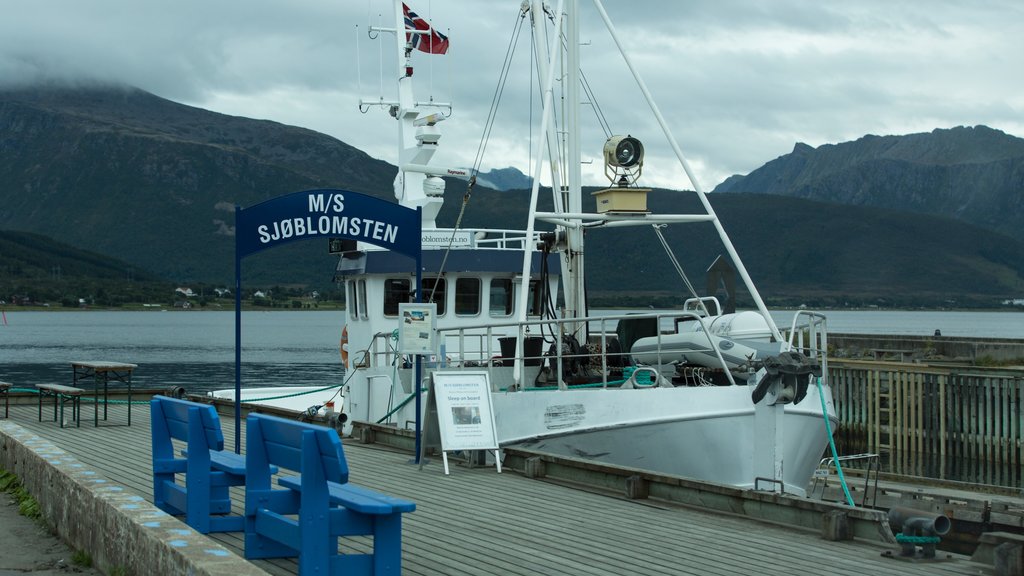 Sortland mostrando una bahía o puerto