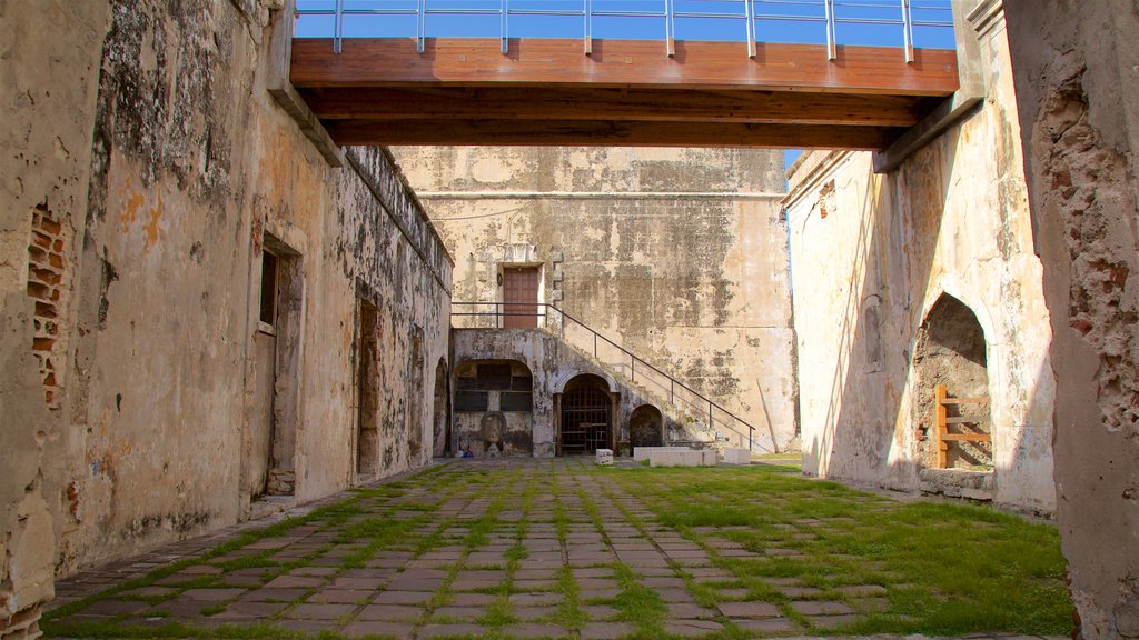 Castillo de San Juan de Ulúa ofreciendo elementos del patrimonio y un parque