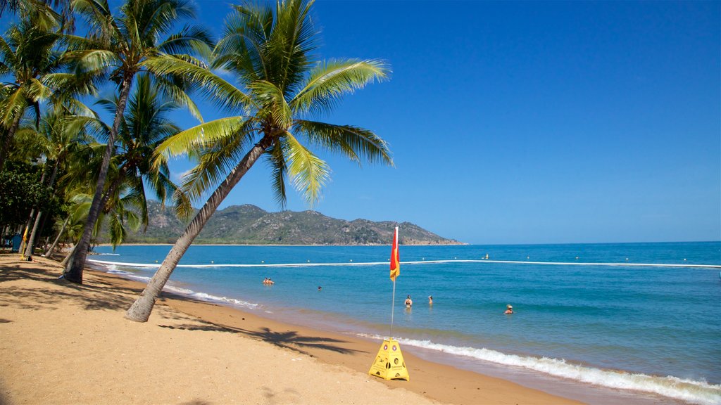 Playa de Horseshoe Bay que incluye natación, vistas generales de la costa y escenas tropicales