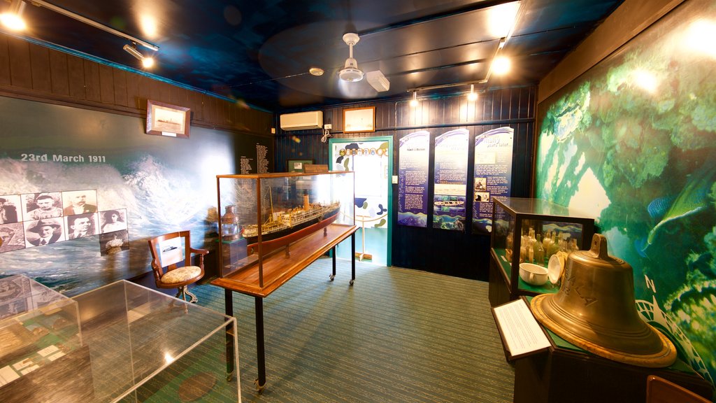 Maritime Museum of Townsville showing interior views