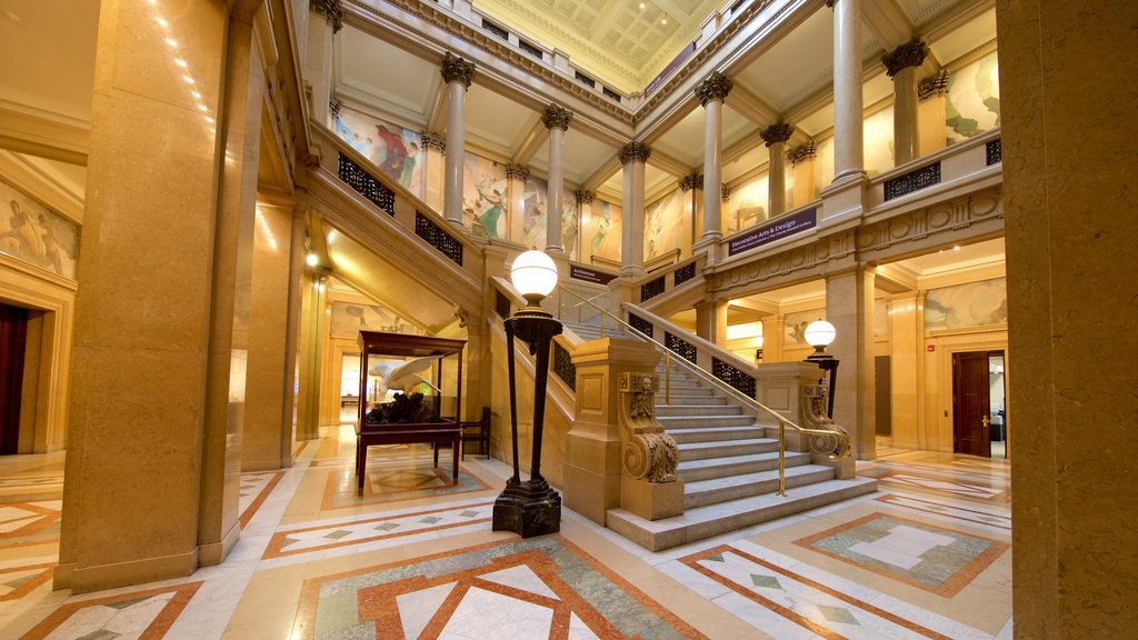 Carnegie Museum of Natural History showing heritage elements and interior views