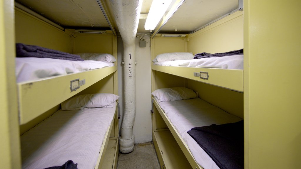 USS Wisconsin BB-64 showing military items and interior views