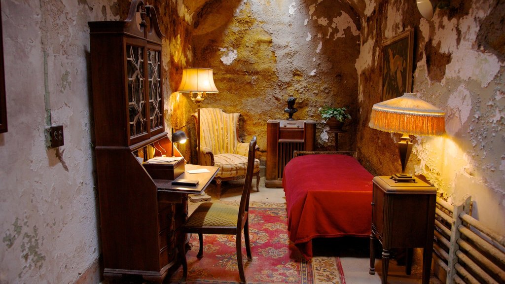 Eastern State Penitentiary showing interior views and heritage architecture