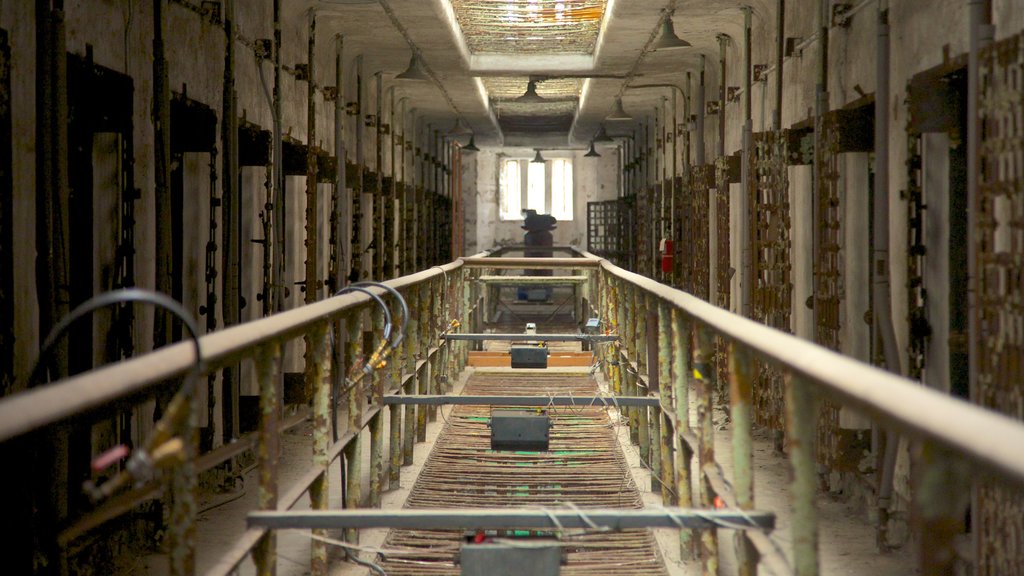 Eastern State Penitentiary showing interior views