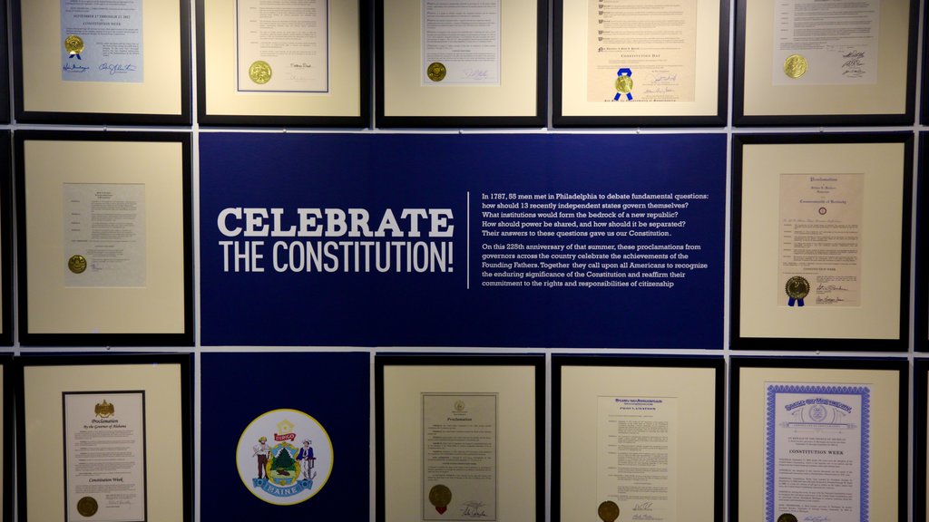 National Constitution Center featuring signage