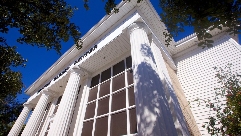 Hermann Park featuring heritage architecture and a park