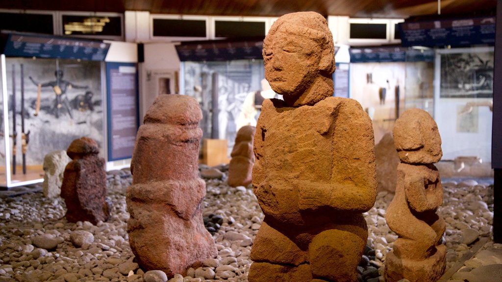 Museo de Tahití, Punaauia, Polinesia Francesa ofreciendo vista interna y cultura indígena