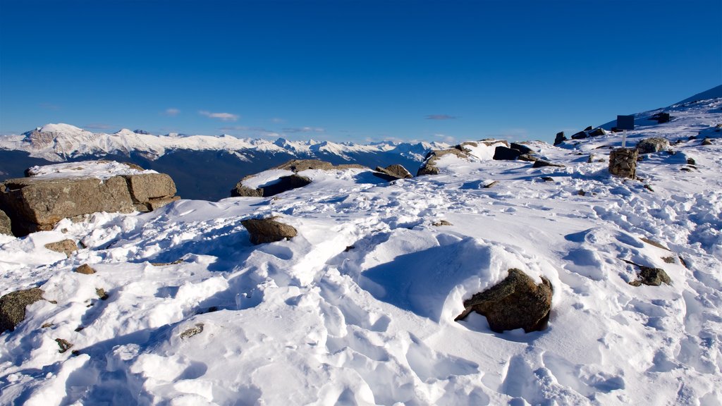 Jasper Tramway mostrando nieve