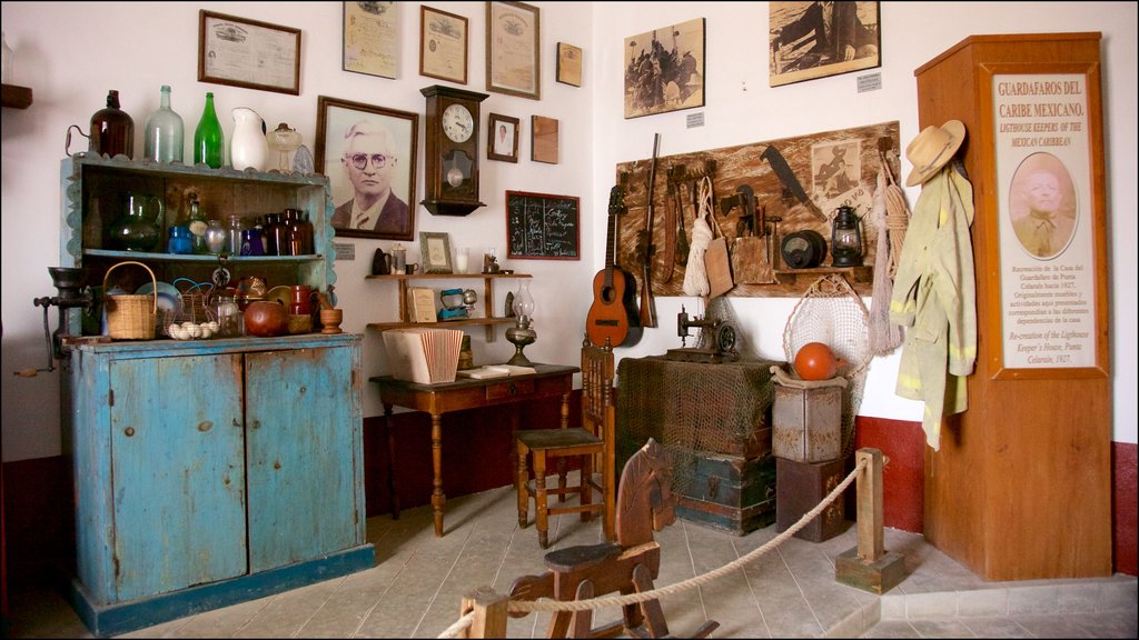 Punta Celerain Lighthouse featuring interior views