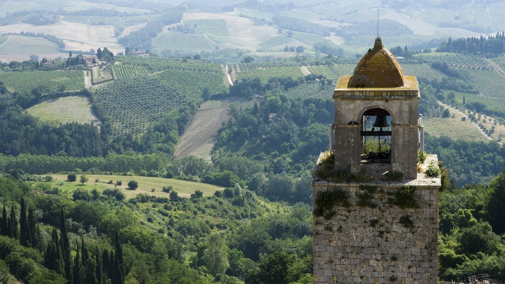 San Gimignano que incluye escenas tranquilas y elementos del patrimonio