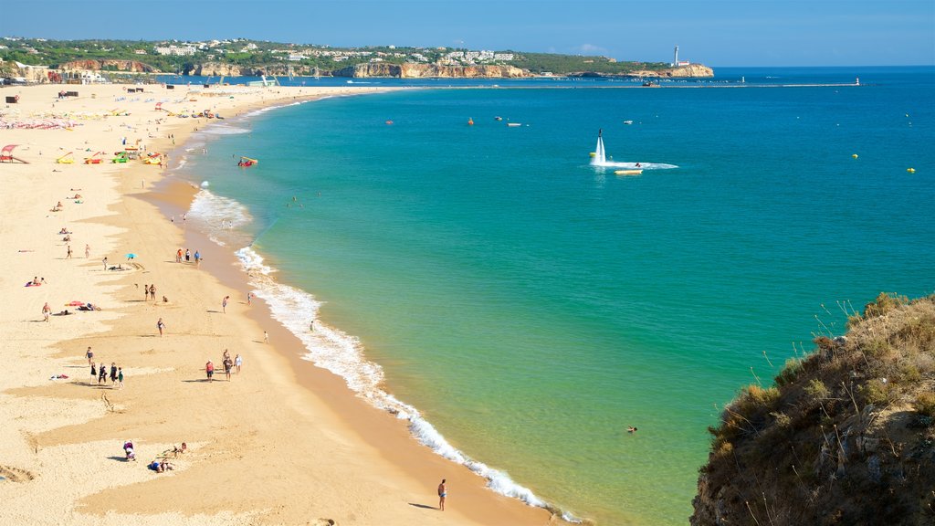 Rocha Beach which includes a beach and general coastal views