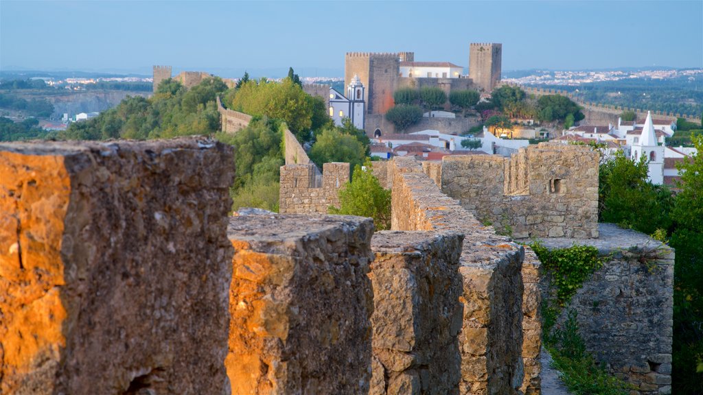 Obidos Castle featuring heritage elements